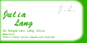julia lang business card