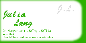 julia lang business card